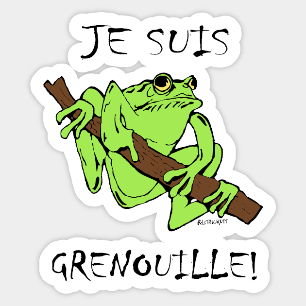 Je Suis Grenouille! Sticker by RockettGraph1cs